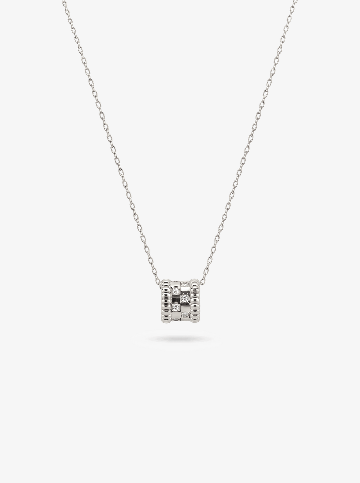 LUMINOUS STACKS DIAMOND BARREL NECKLACE