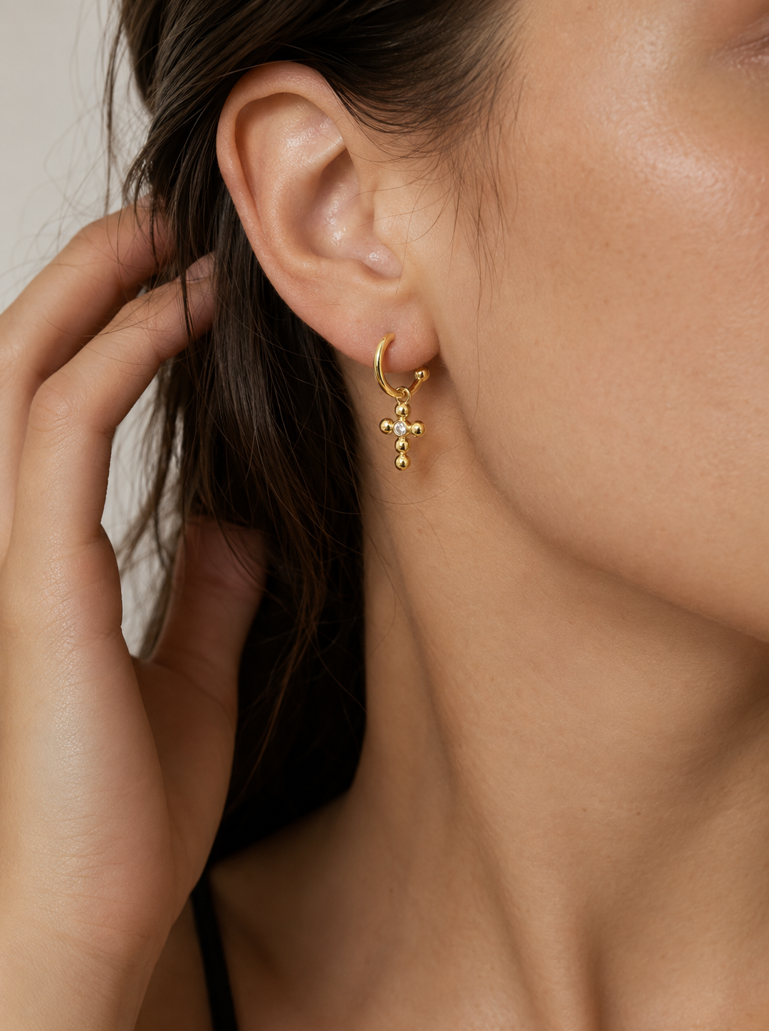 S&S MINI CROSS EARRINGS