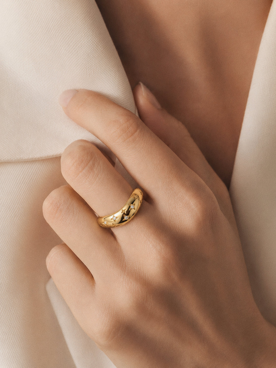 Astral Wave Diamond Ring