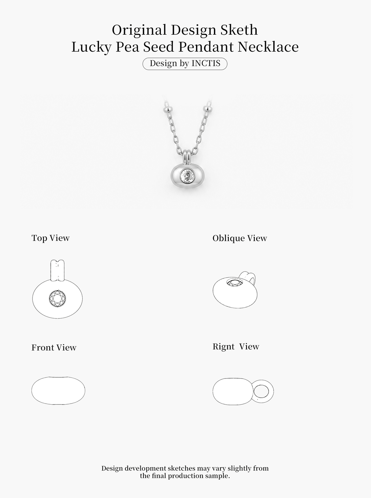 LUCKY PEA SEED PENDANT NECKLACE