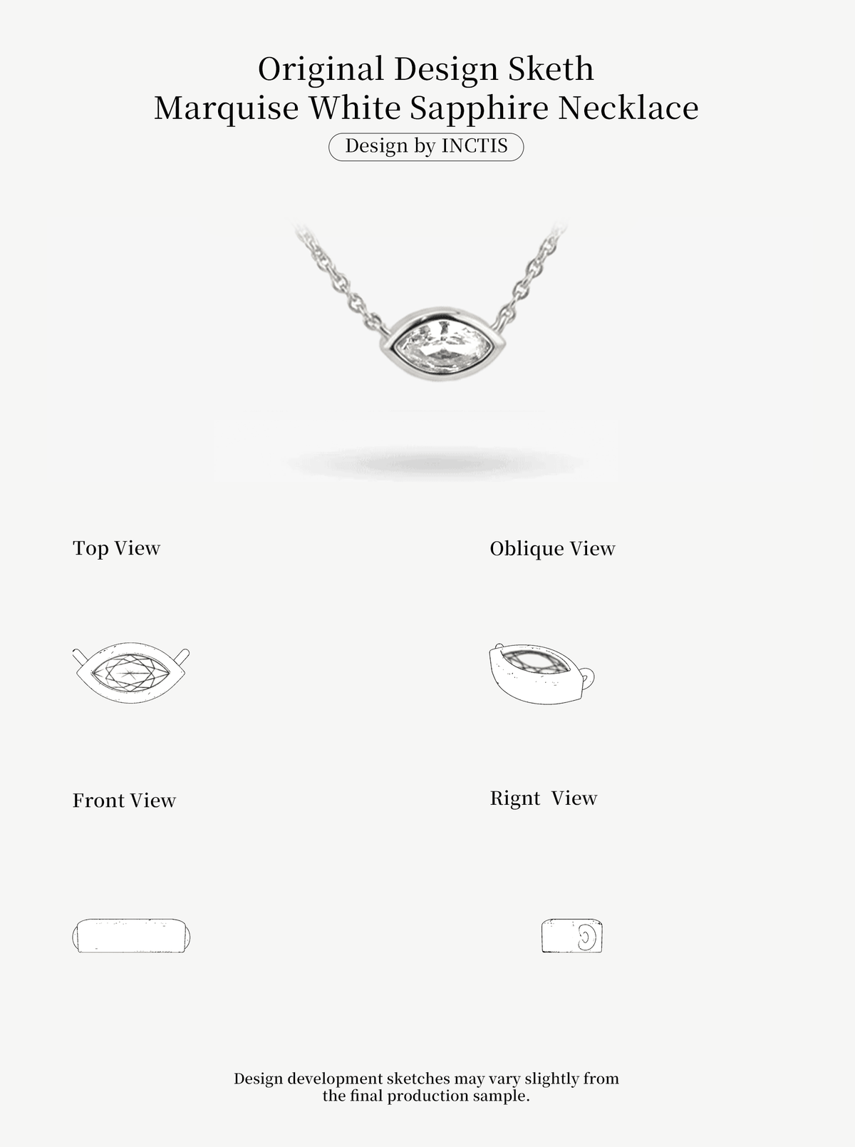 MARQUISE WHITE SAPPHIRE NECKLACE