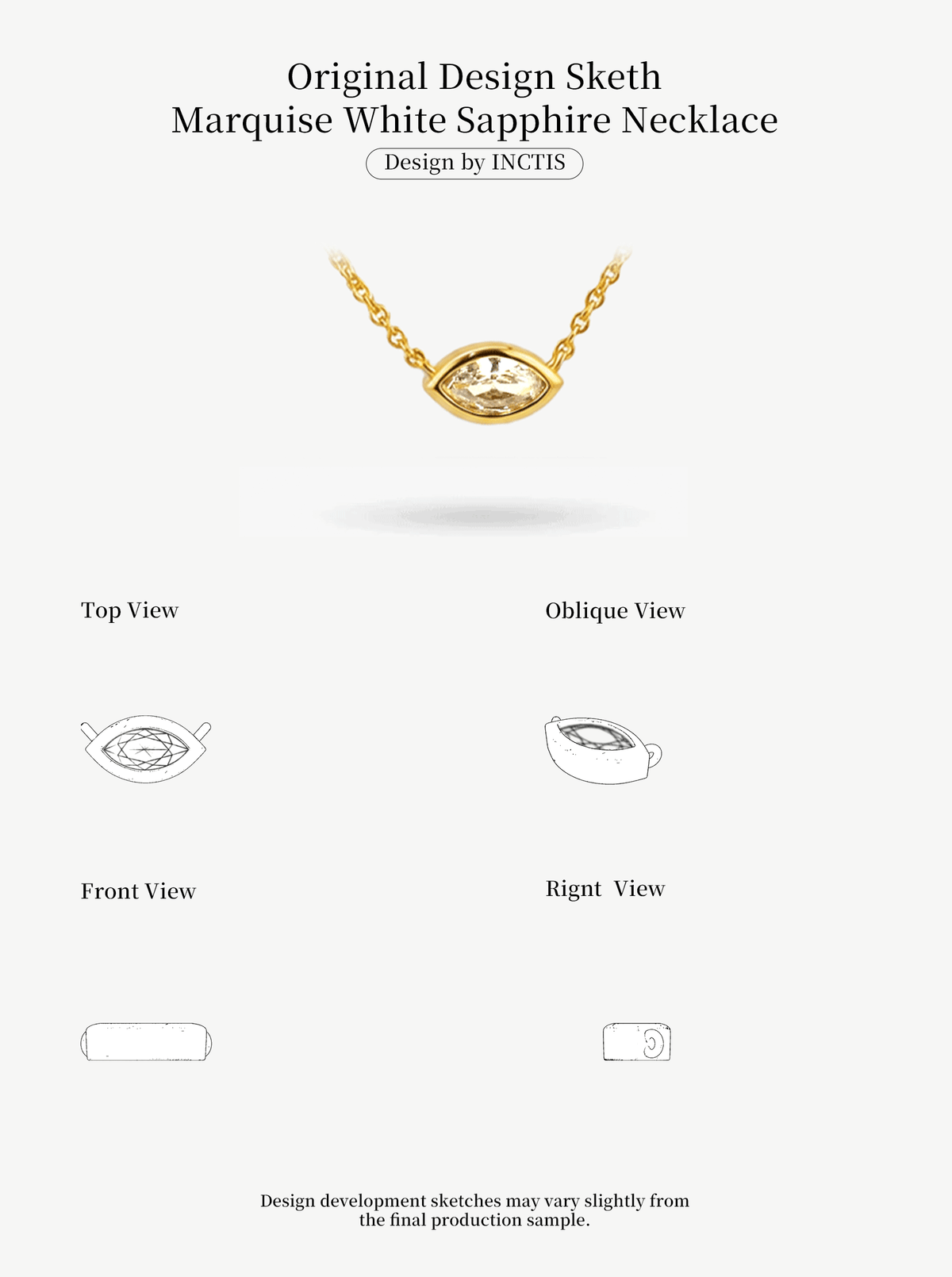MARQUISE WHITE SAPPHIRE NECKLACE
