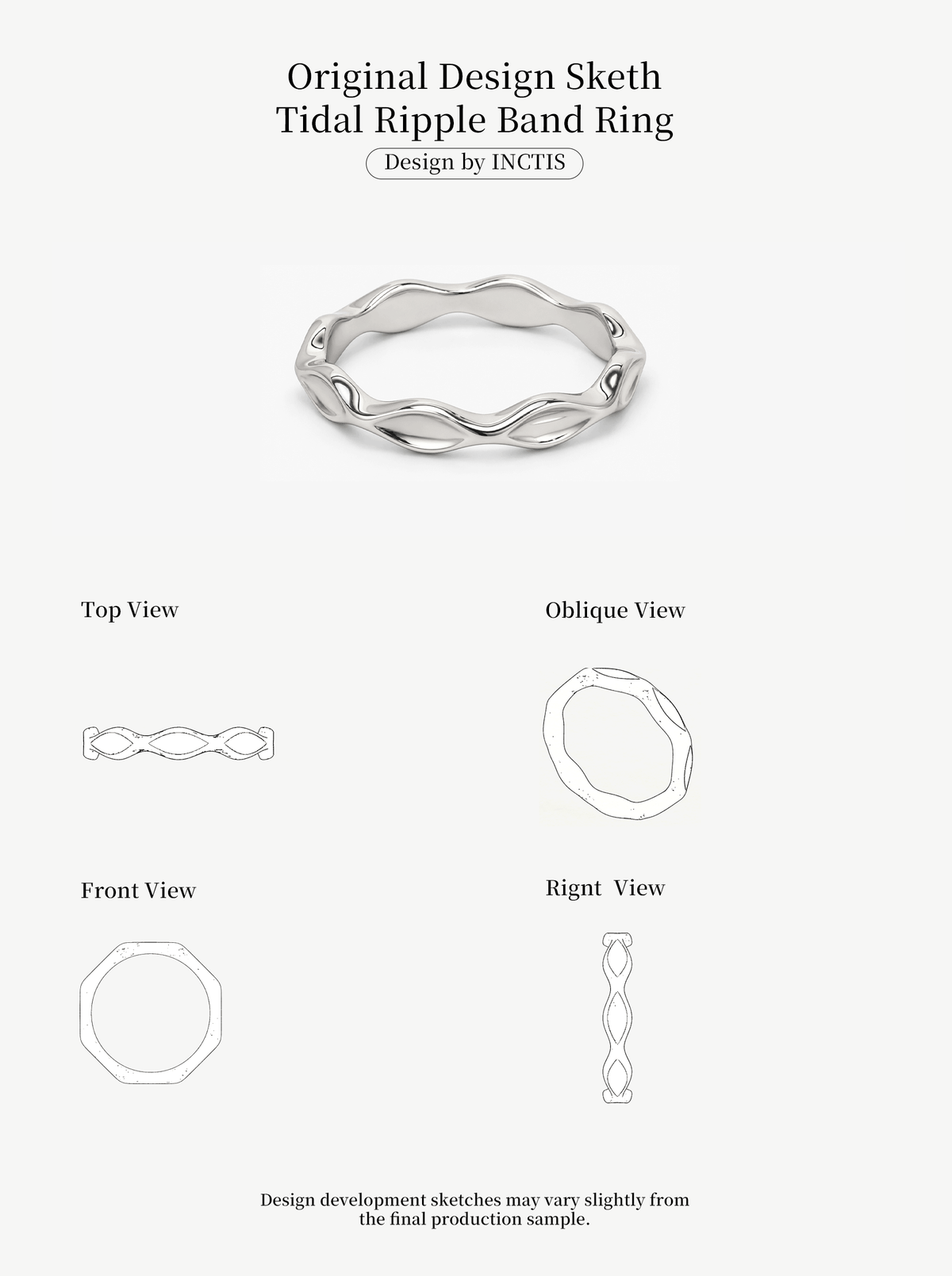 TIDAL RIPPLE BAND RING