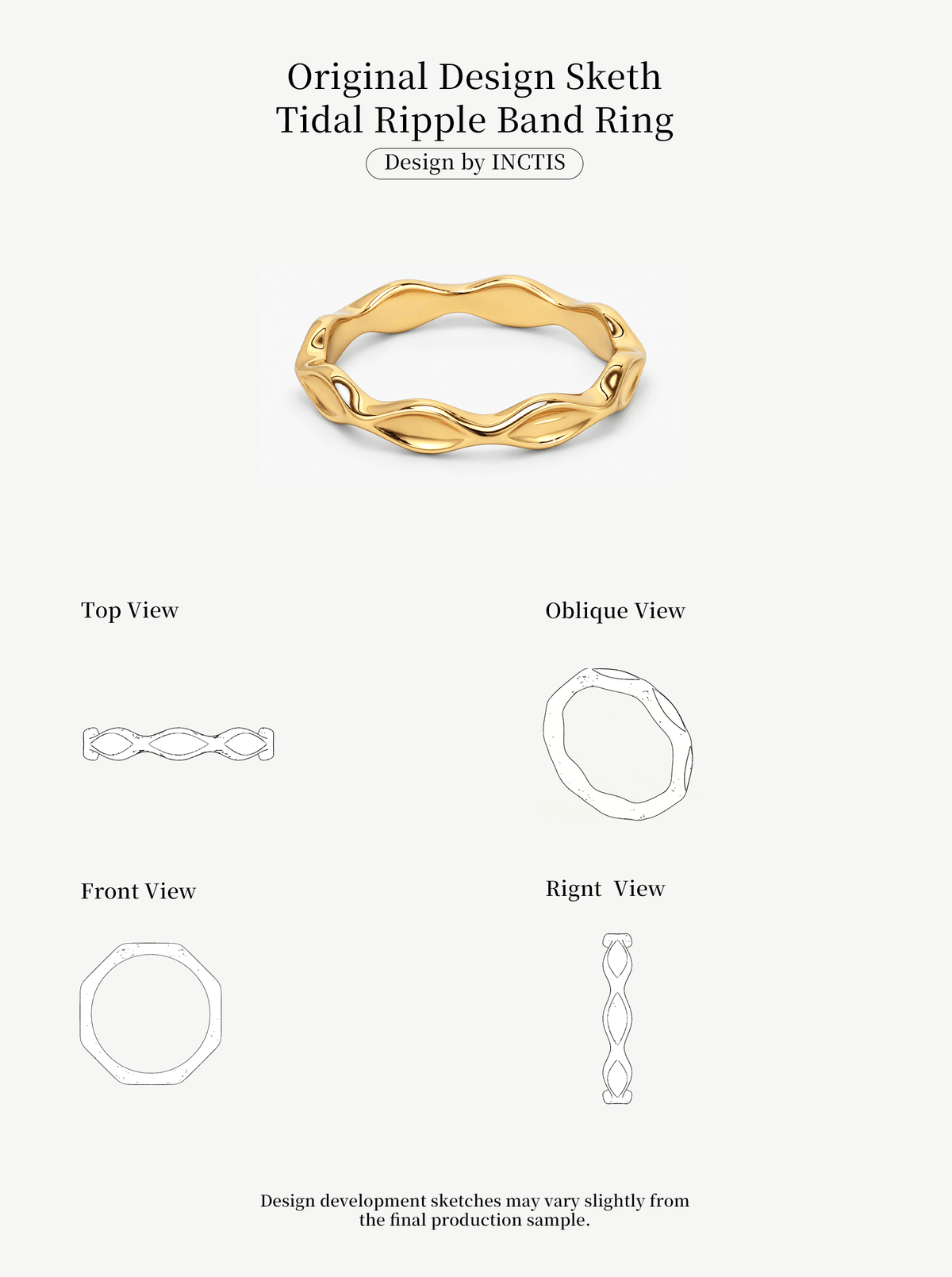 TIDAL RIPPLE BAND RING