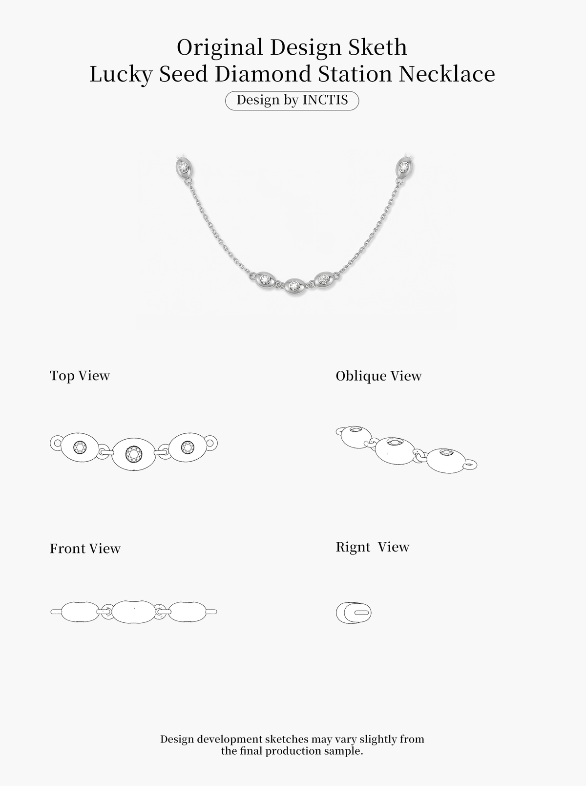 LUCKY SEED DIAMOND STATION NECKLACE