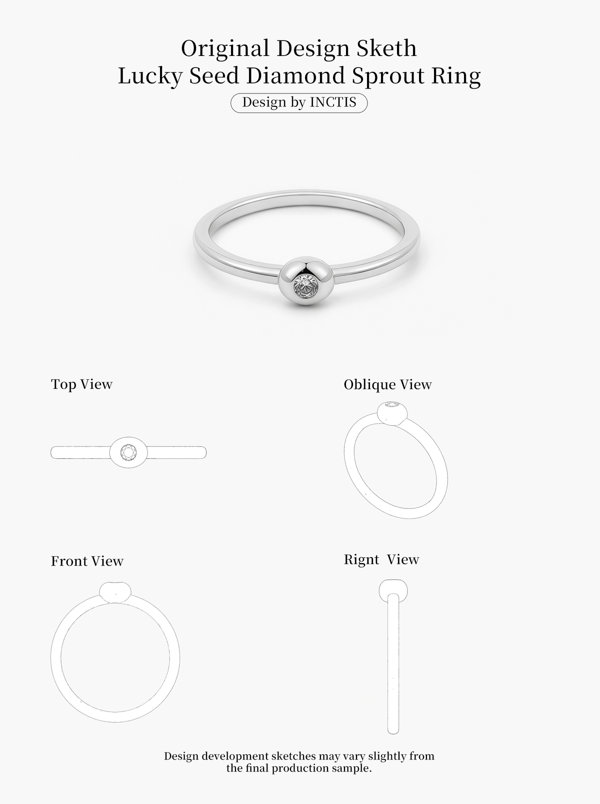 LUCKY SEED DIAMOND SPROUT RING