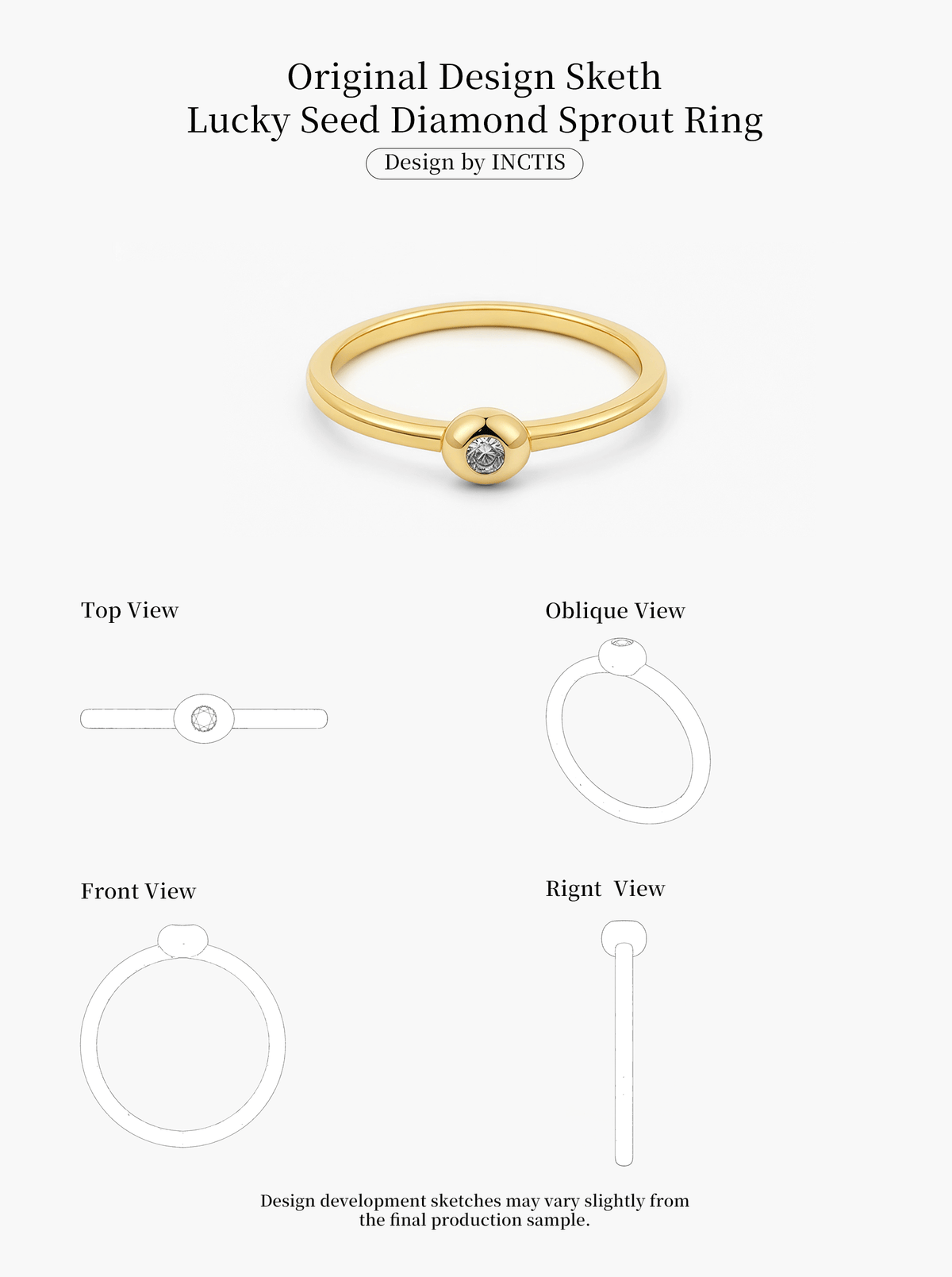 LUCKY SEED DIAMOND SPROUT RING