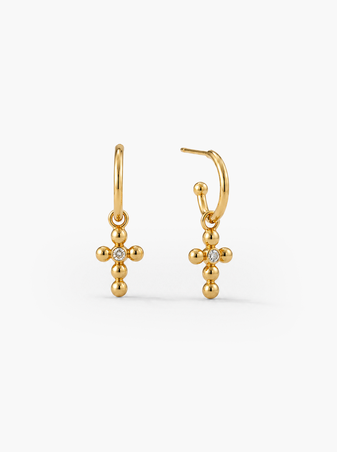 S&S MINI CROSS EARRINGS