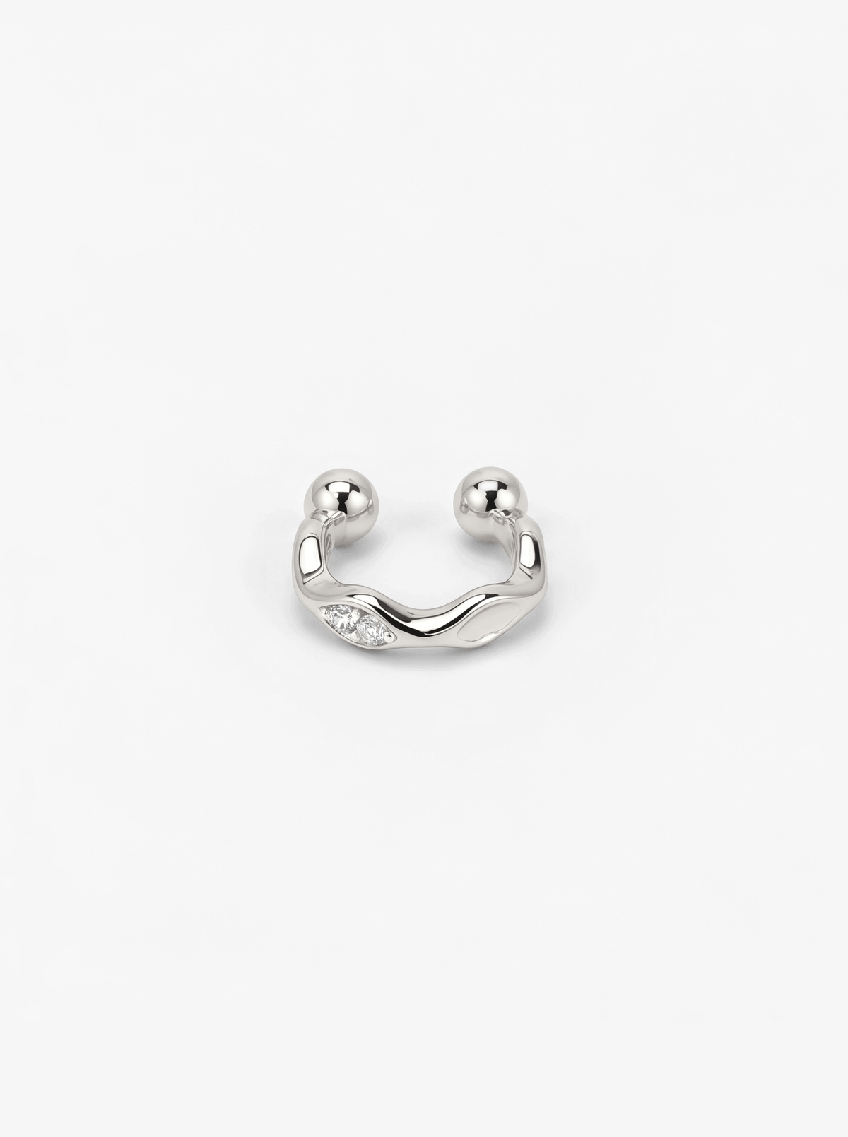 TIDAL RIPPLE DIAMOND EAR CUFF