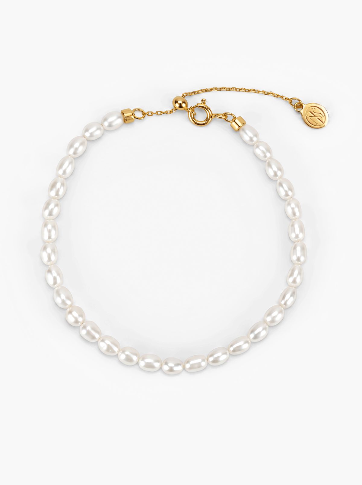 PETITE OVAL FRESHWATER PEARL  BRACELET