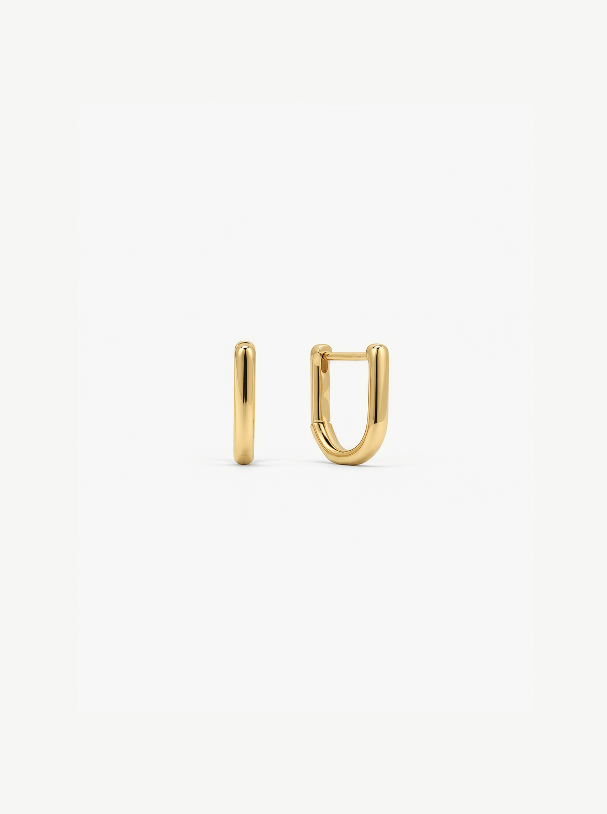 SQUARE BABY HUGGIE HOOPS