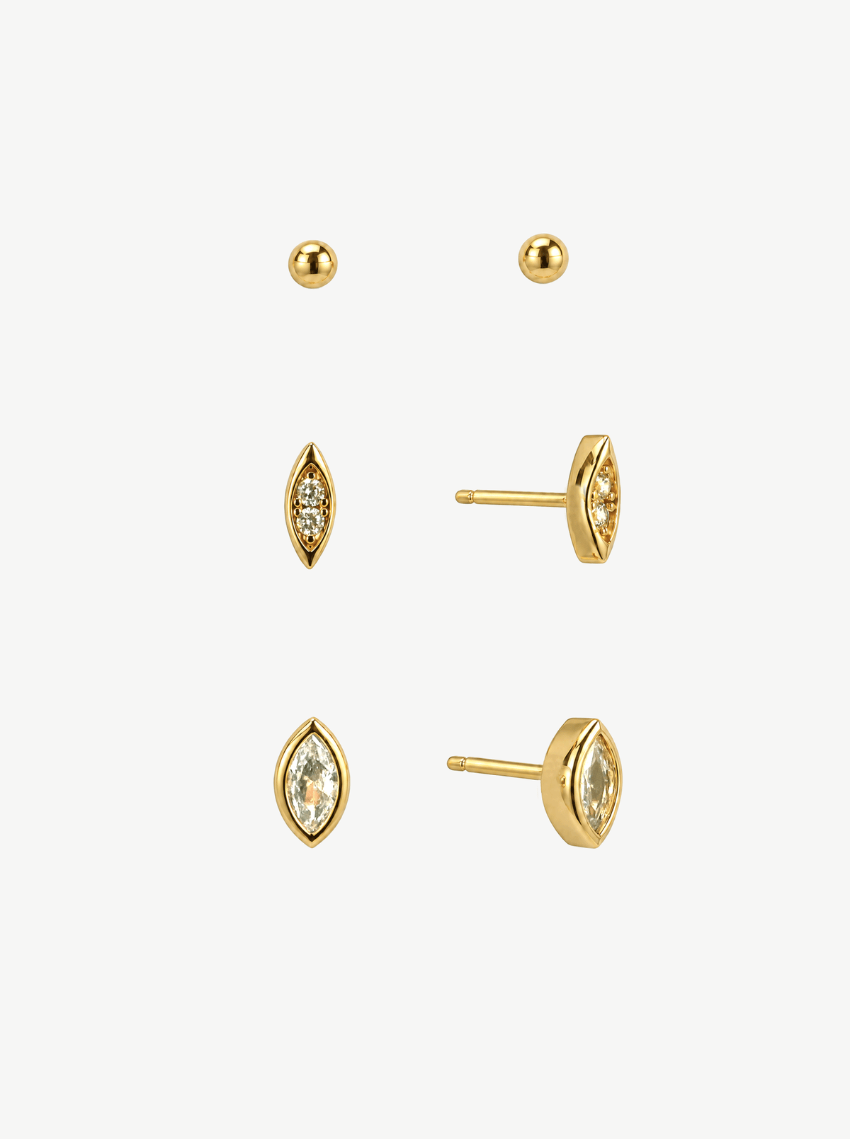 PRISM TIDE MARQUISE STUD EARRINGS SET