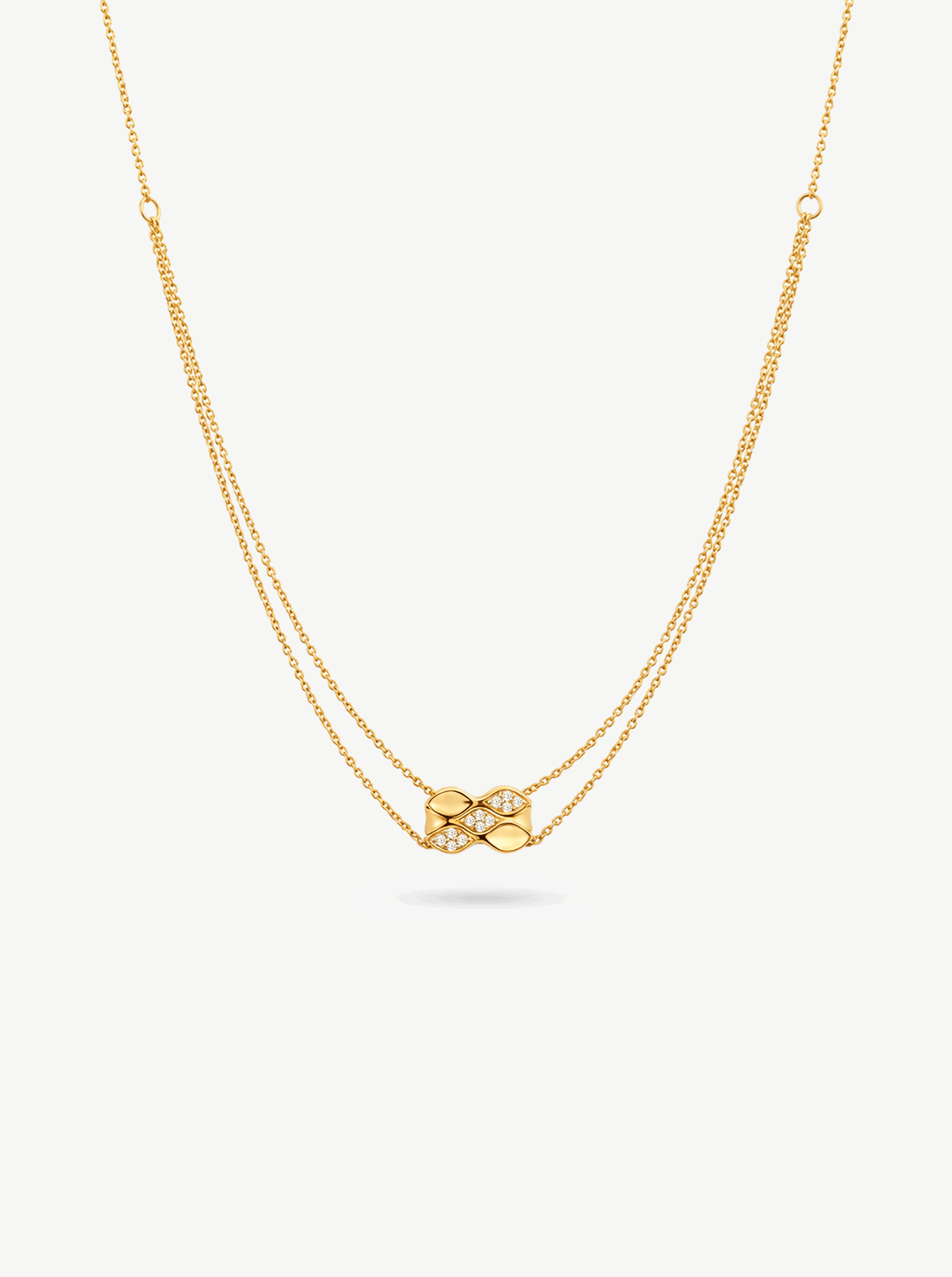 TIDAL RIPPLE DOUBLE CHAIN NECKLACE