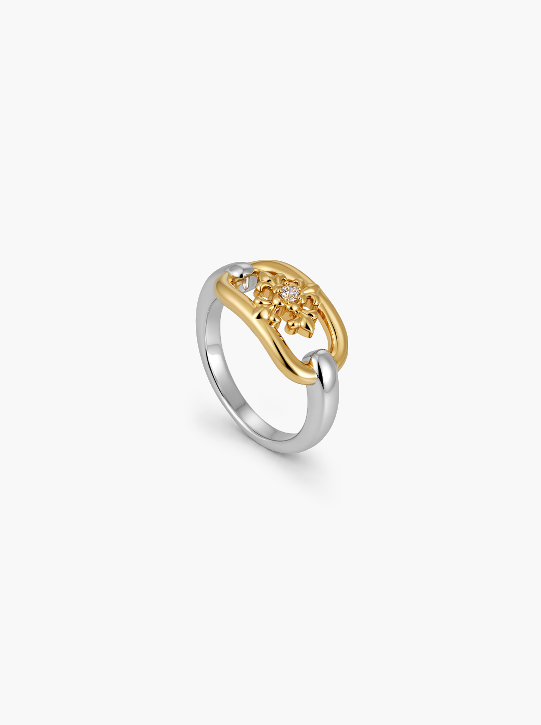 TWO-TONE CROSS IRIS RING