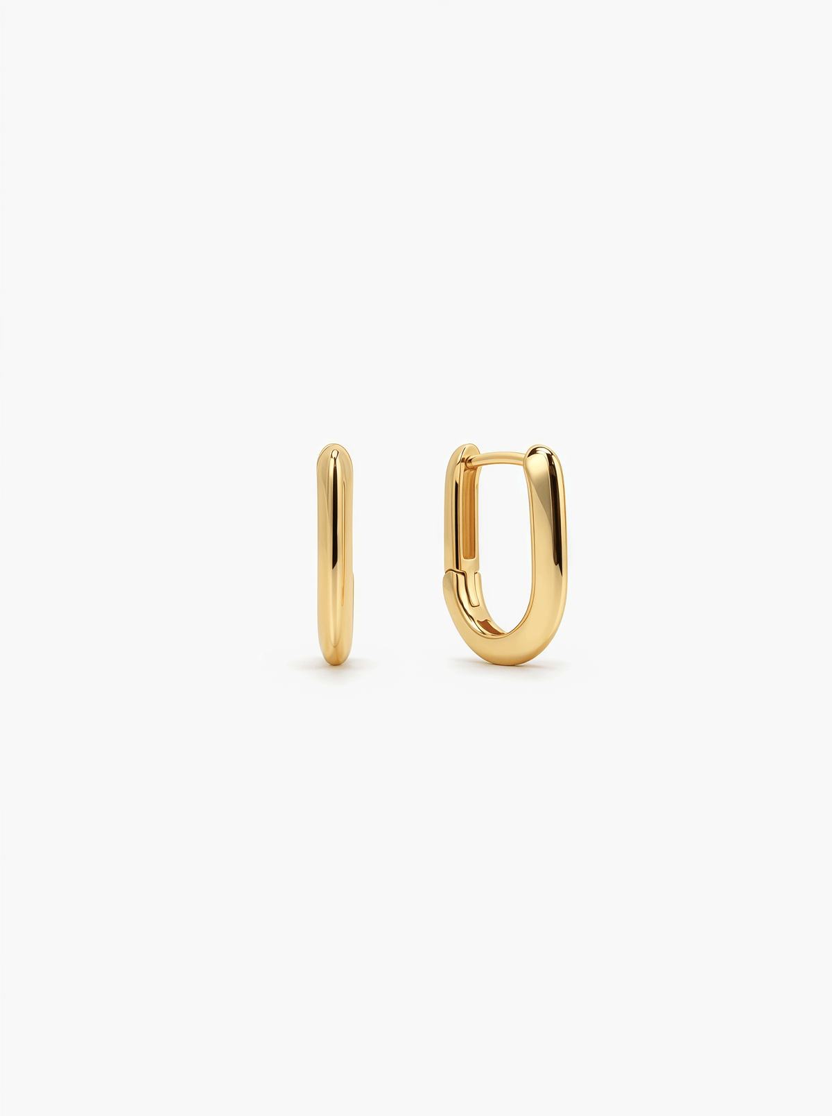 SQUARE MEDIUM HUGGIE HOOPS