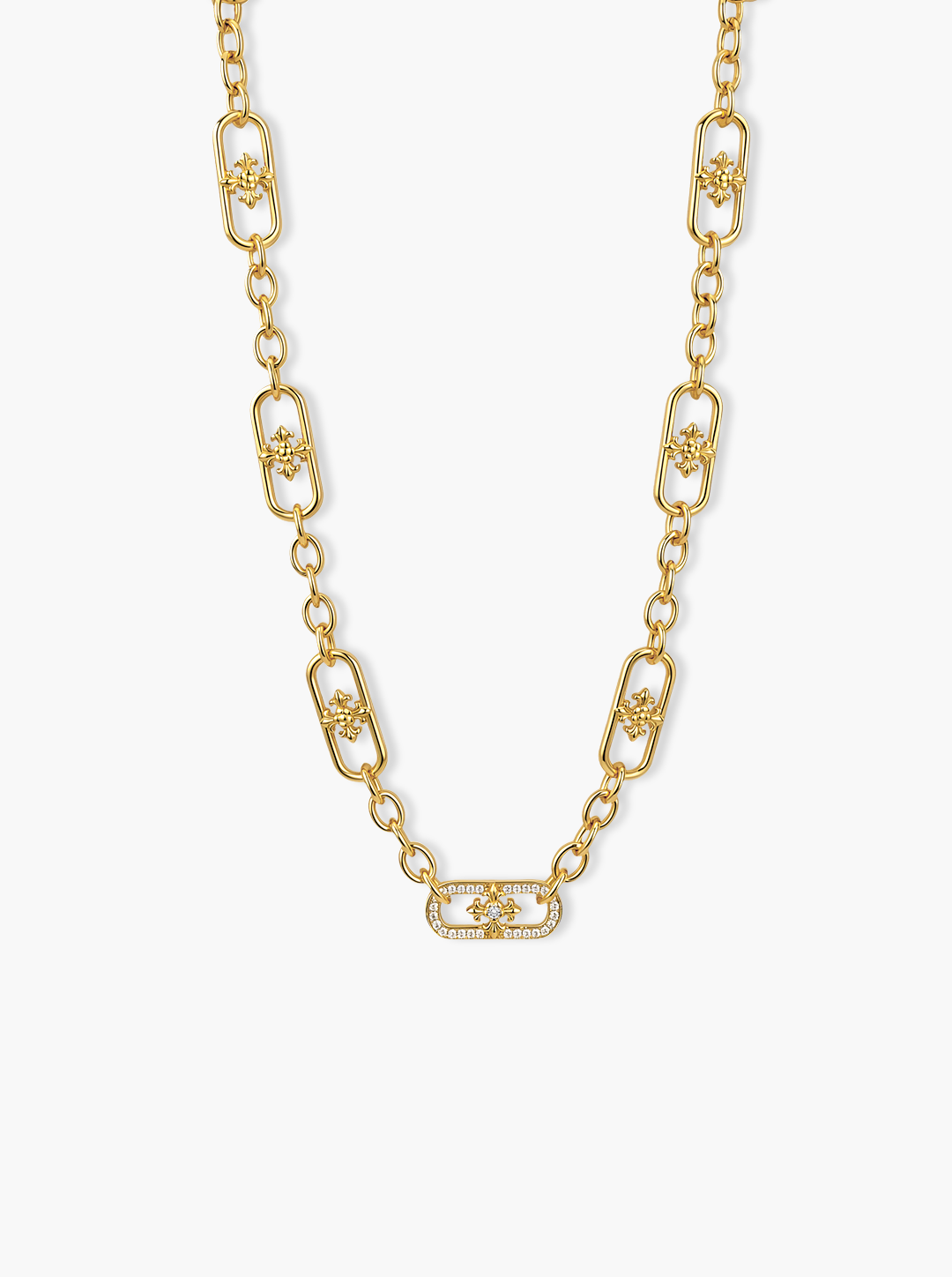 PAVÉ IRIS HEAVY LINK NECKLACE