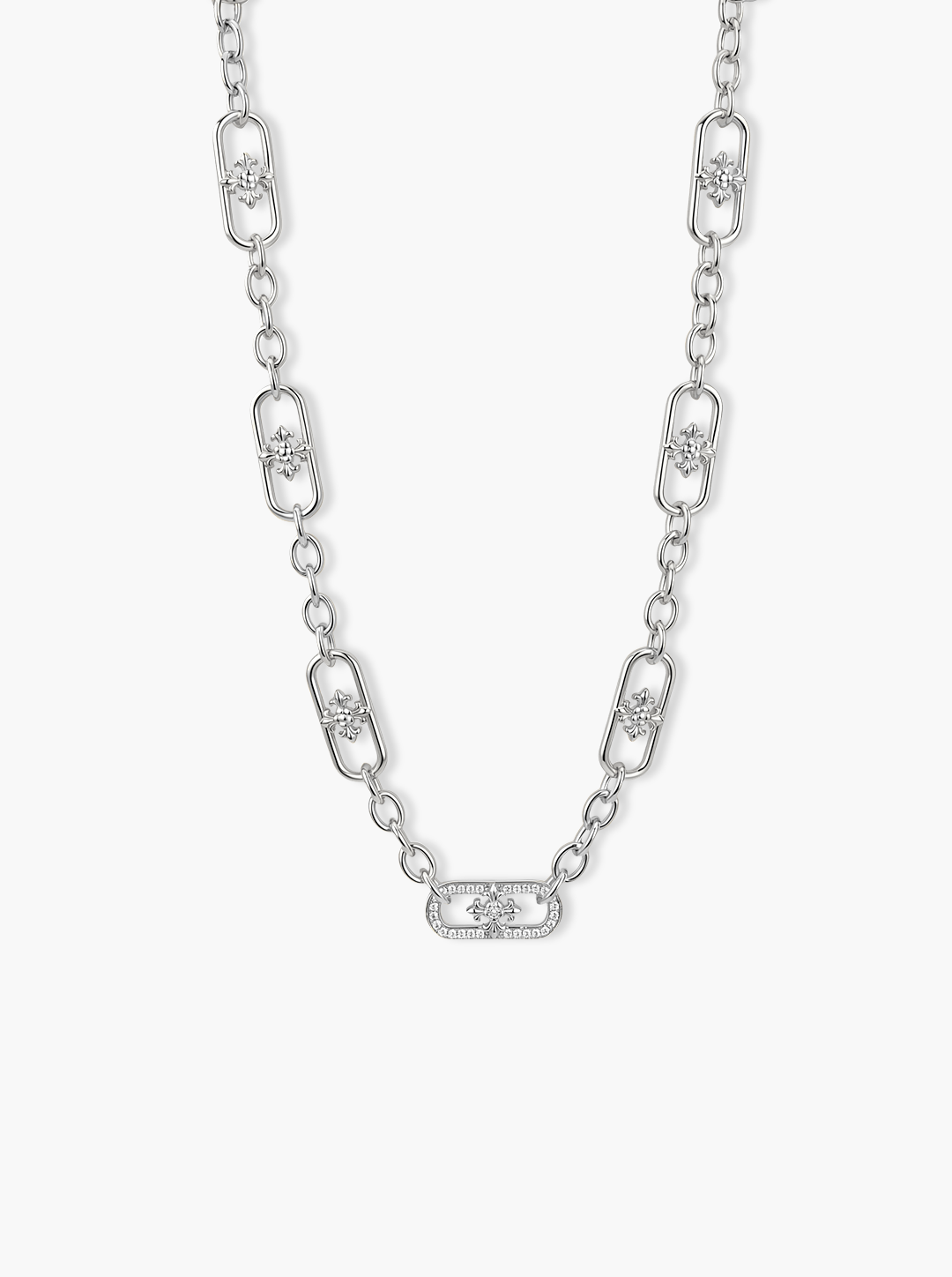 PAVÉ IRIS HEAVY LINK NECKLACE