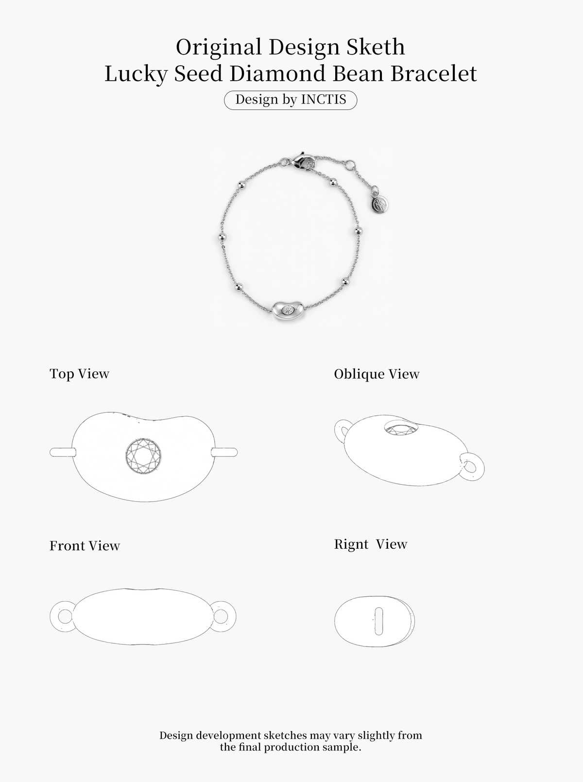 LUCKY SEED DIAMOND BEAN BRACELET