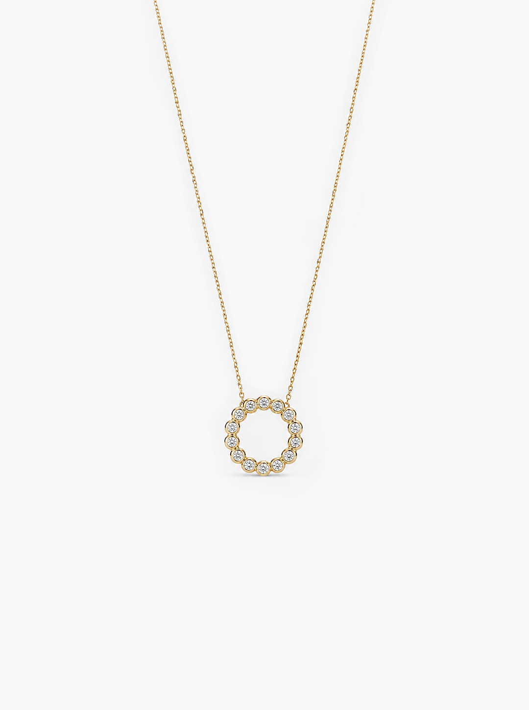 S&S HALO PAVE NECKLACE