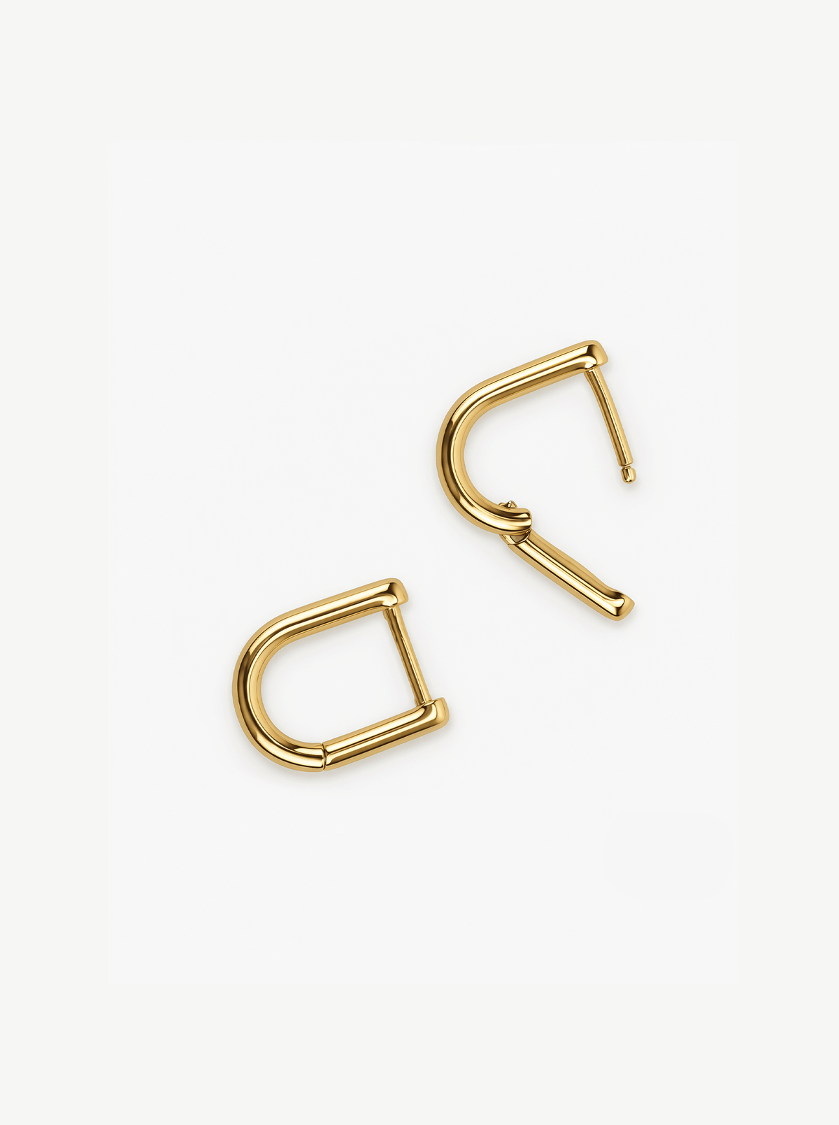 SQUARE BABY HUGGIE HOOPS