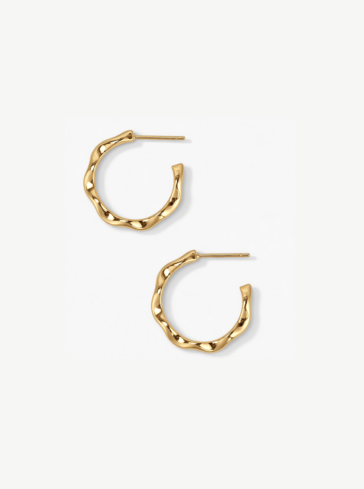 TIDE  RIPPLE HOOP EARRINGS