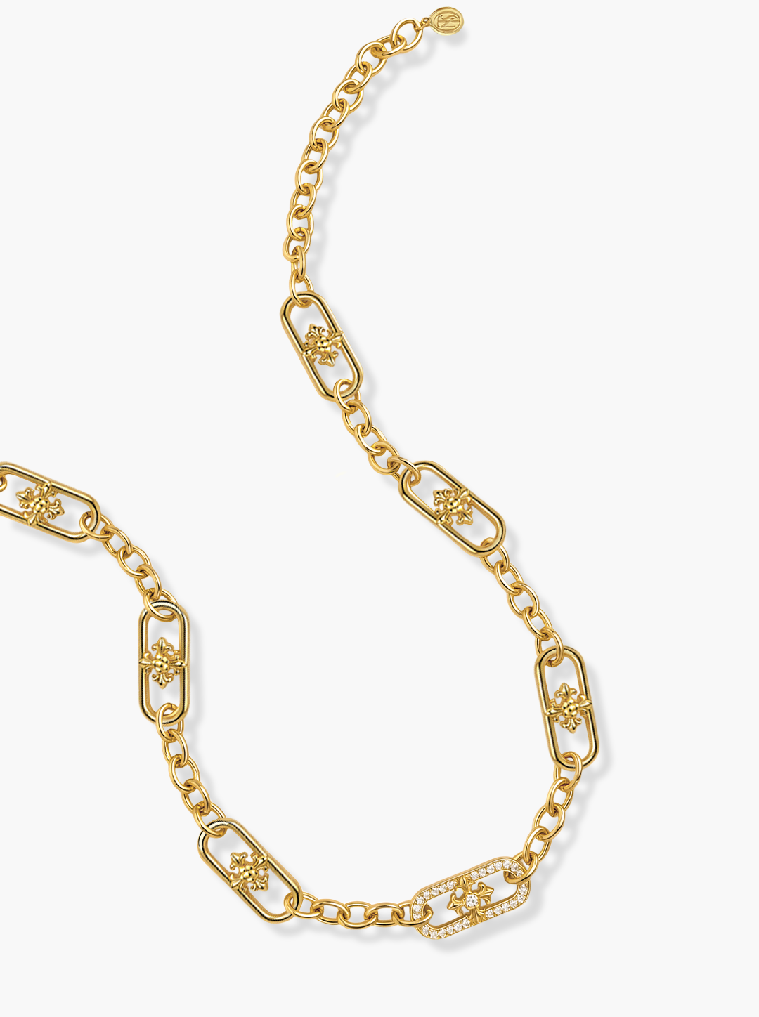 PAVÉ IRIS HEAVY LINK NECKLACE
