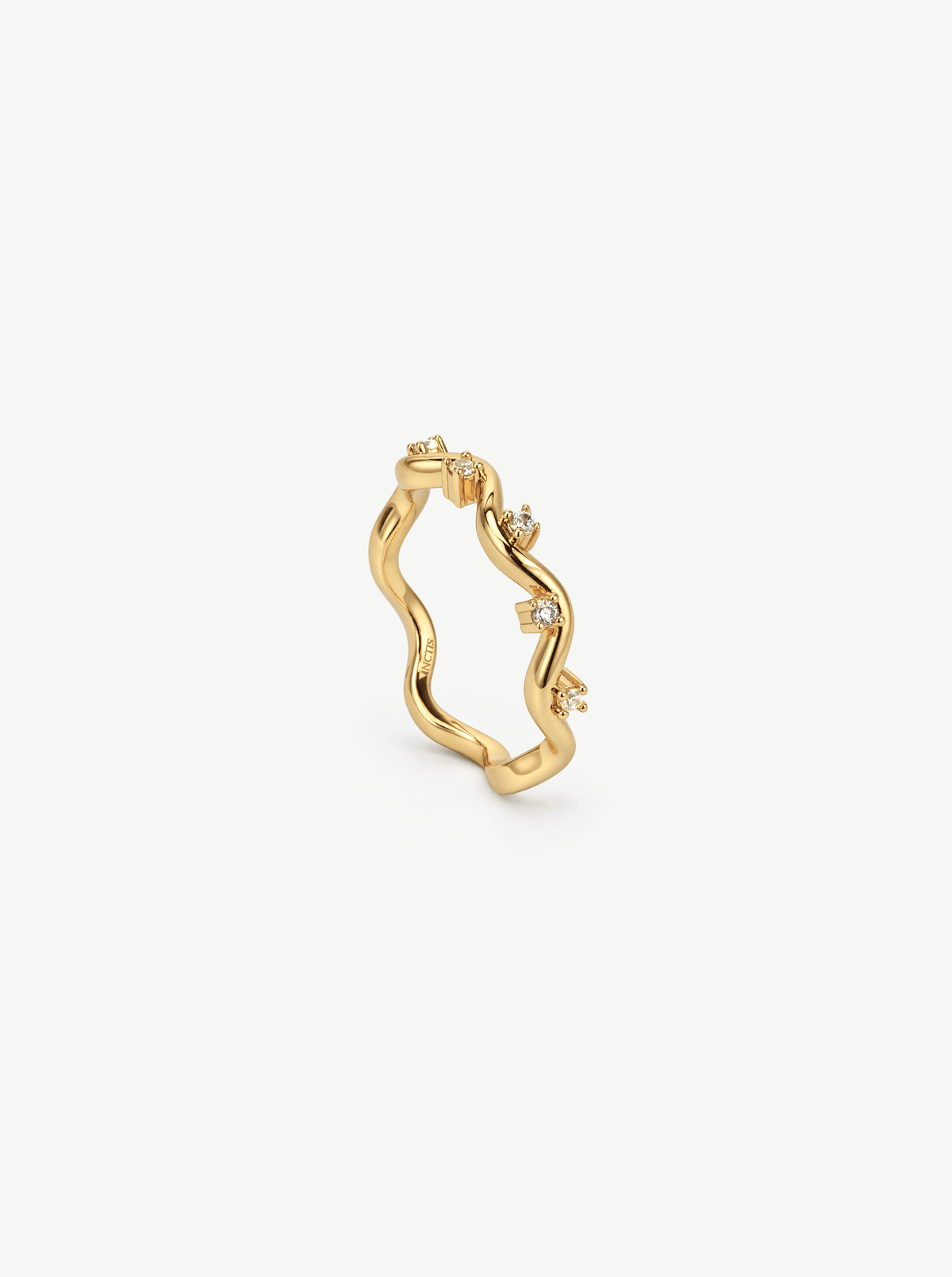 TIDAL DIAMOND WAVE RING