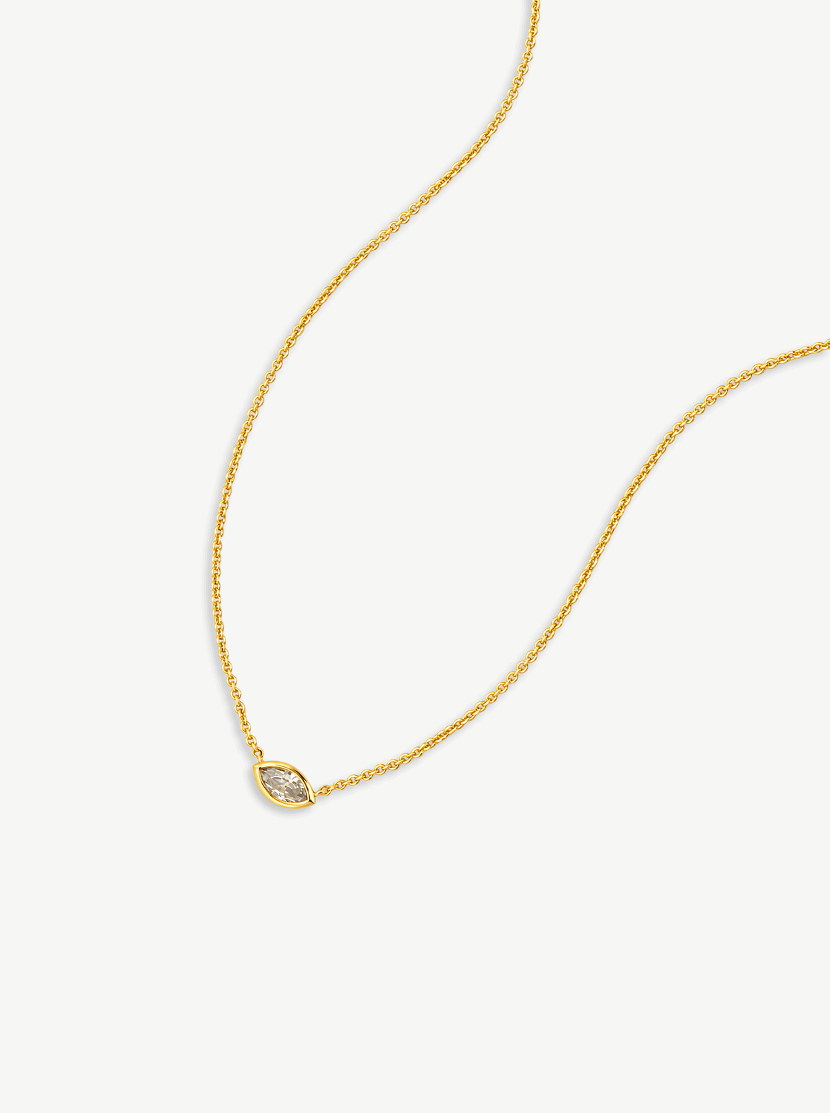 MARQUISE WHITE SAPPHIRE NECKLACE