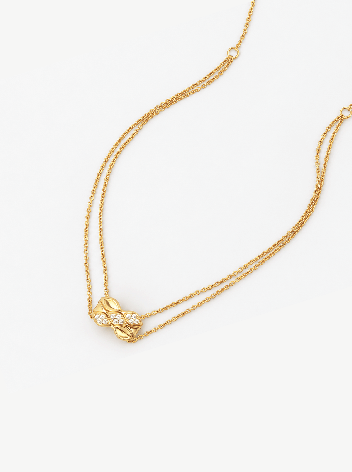 TIDAL RIPPLE DOUBLE CHAIN NECKLACE