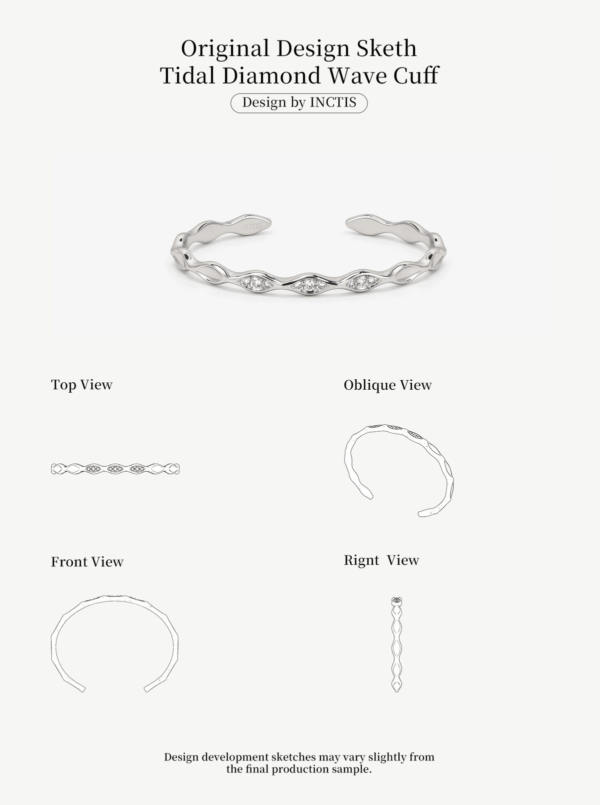 TIDAL DIAMOND WAVE CUFF