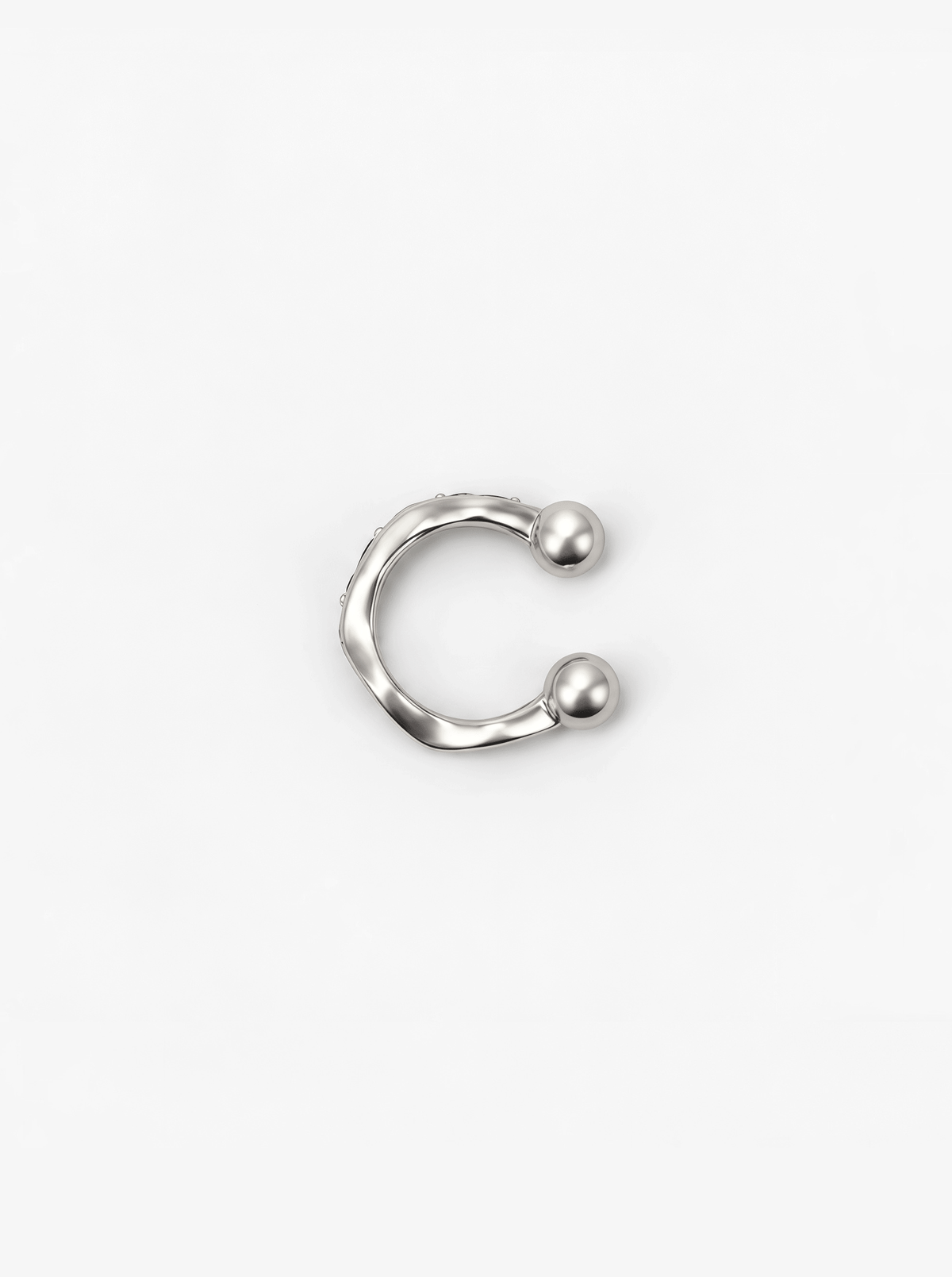 TIDAL RIPPLE DIAMOND EAR CUFF