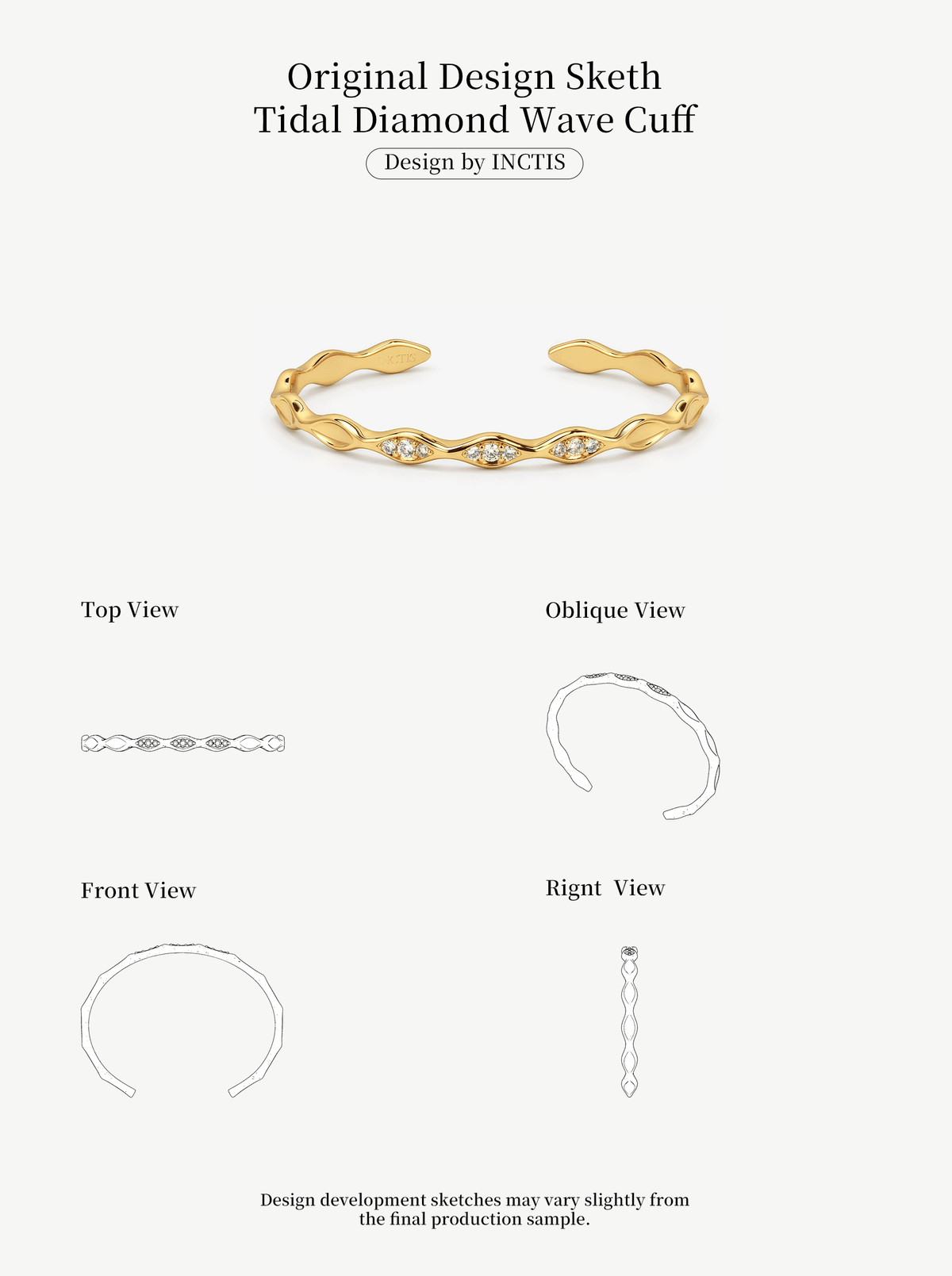 TIDAL DIAMOND WAVE CUFF