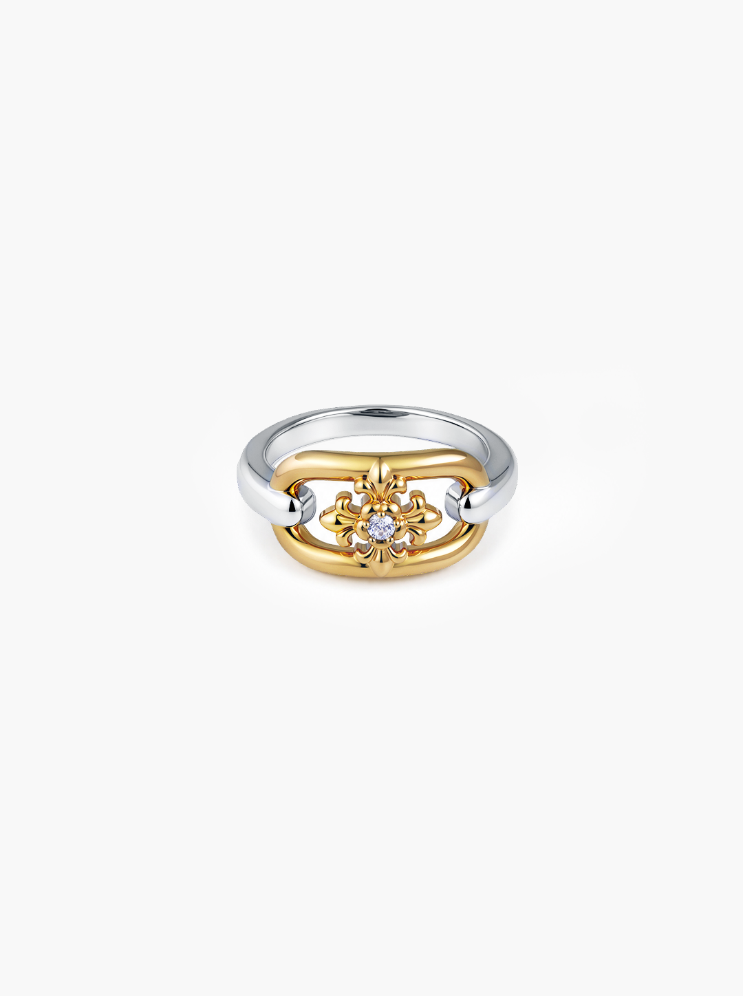 TWO-TONE CROSS IRIS RING