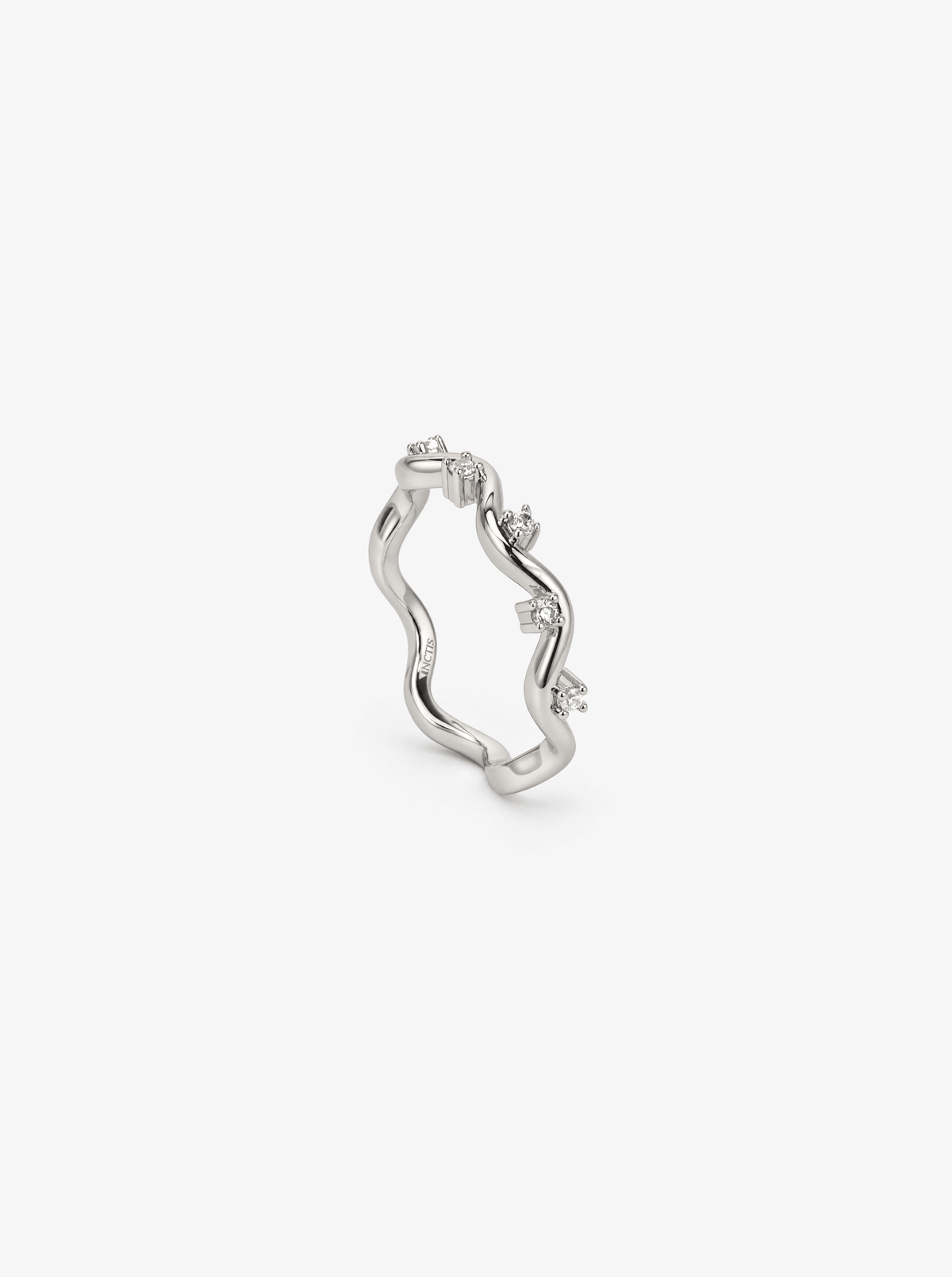 TIDAL DIAMOND WAVE RING