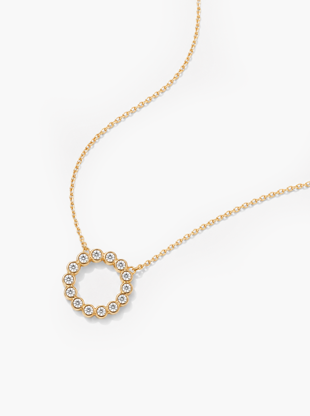 S&S HALO PAVE NECKLACE