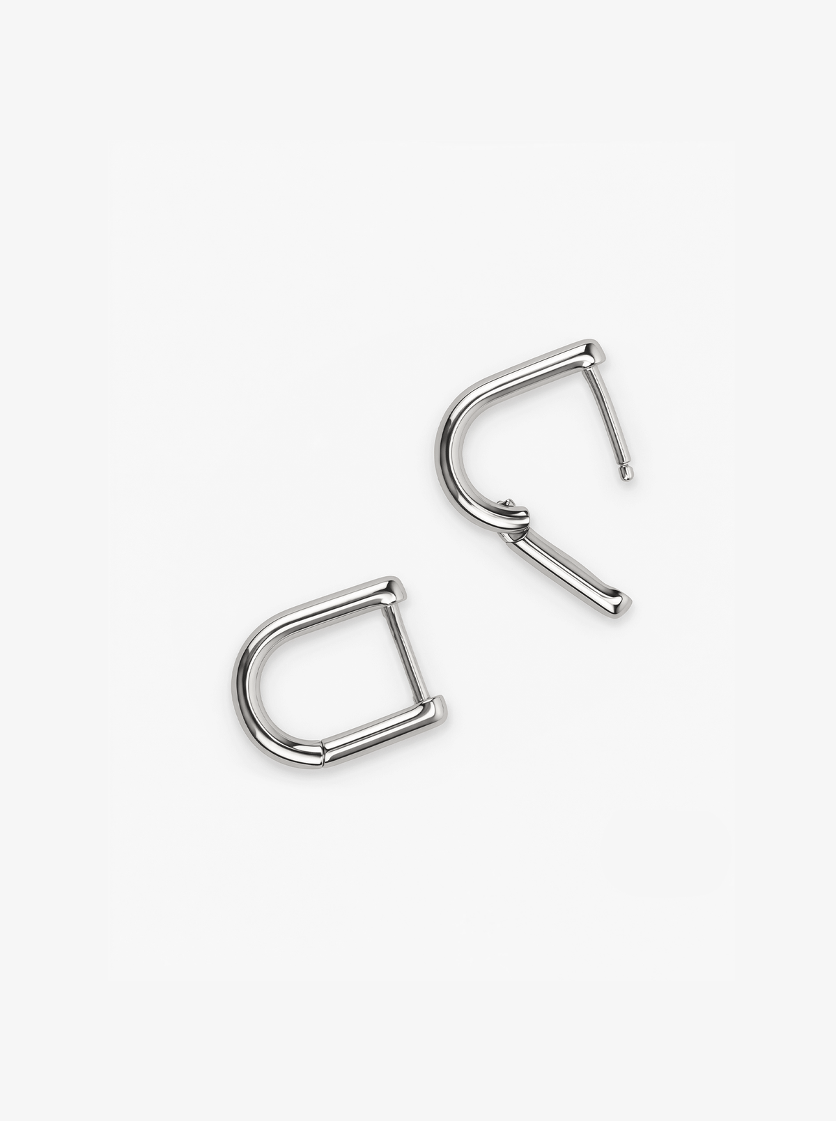 SQUARE BABY HUGGIE HOOPS