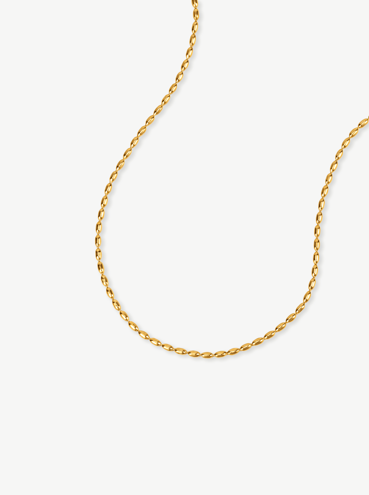 OLIVE BEAD NECKLACE CHAIN