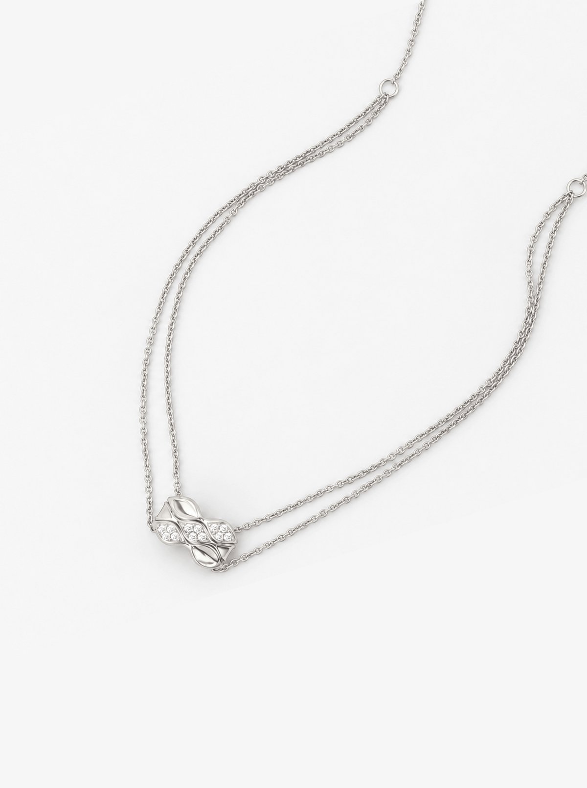 TIDAL RIPPLE DOUBLE CHAIN NECKLACE