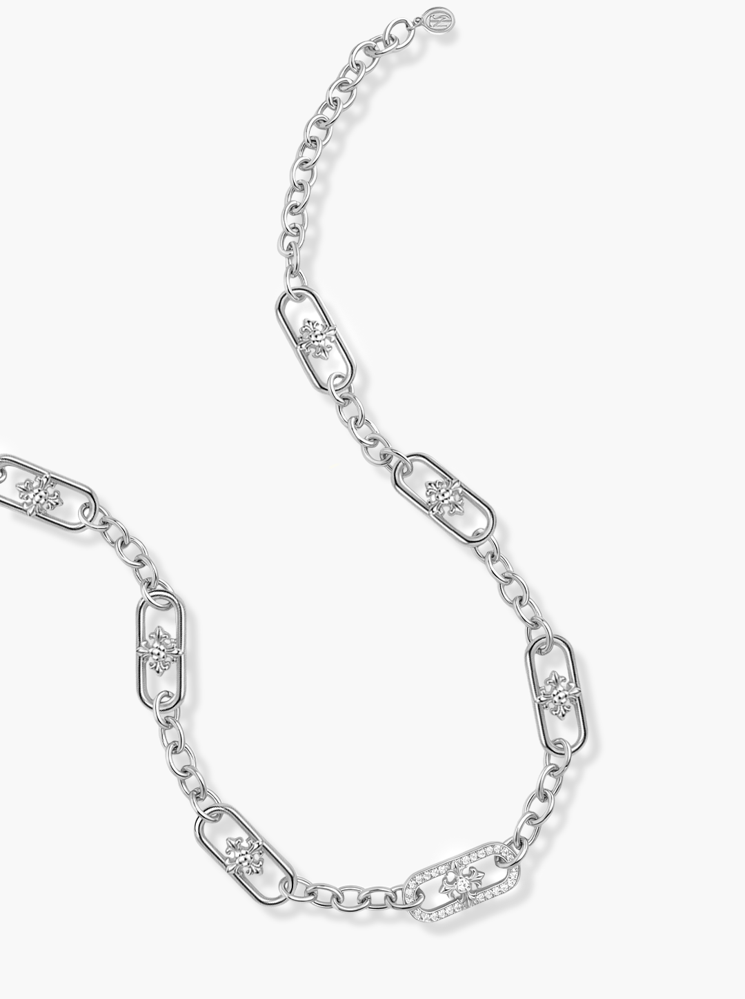 PAVÉ IRIS HEAVY LINK NECKLACE