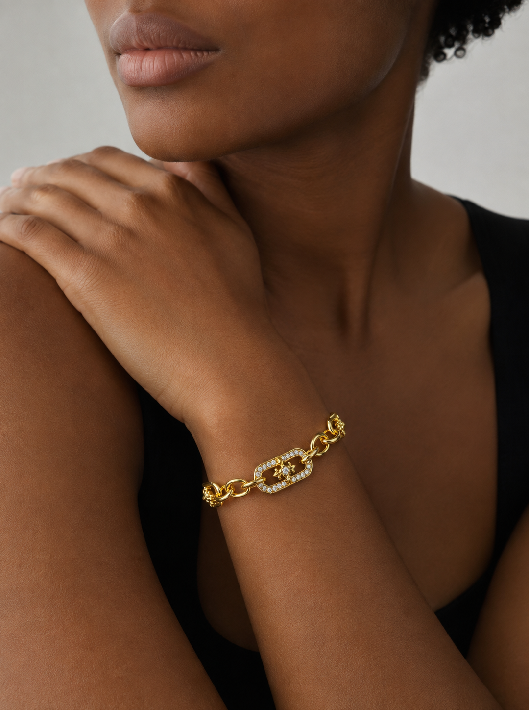 PAVÉ IRIS HEAVY LINK BRACELET