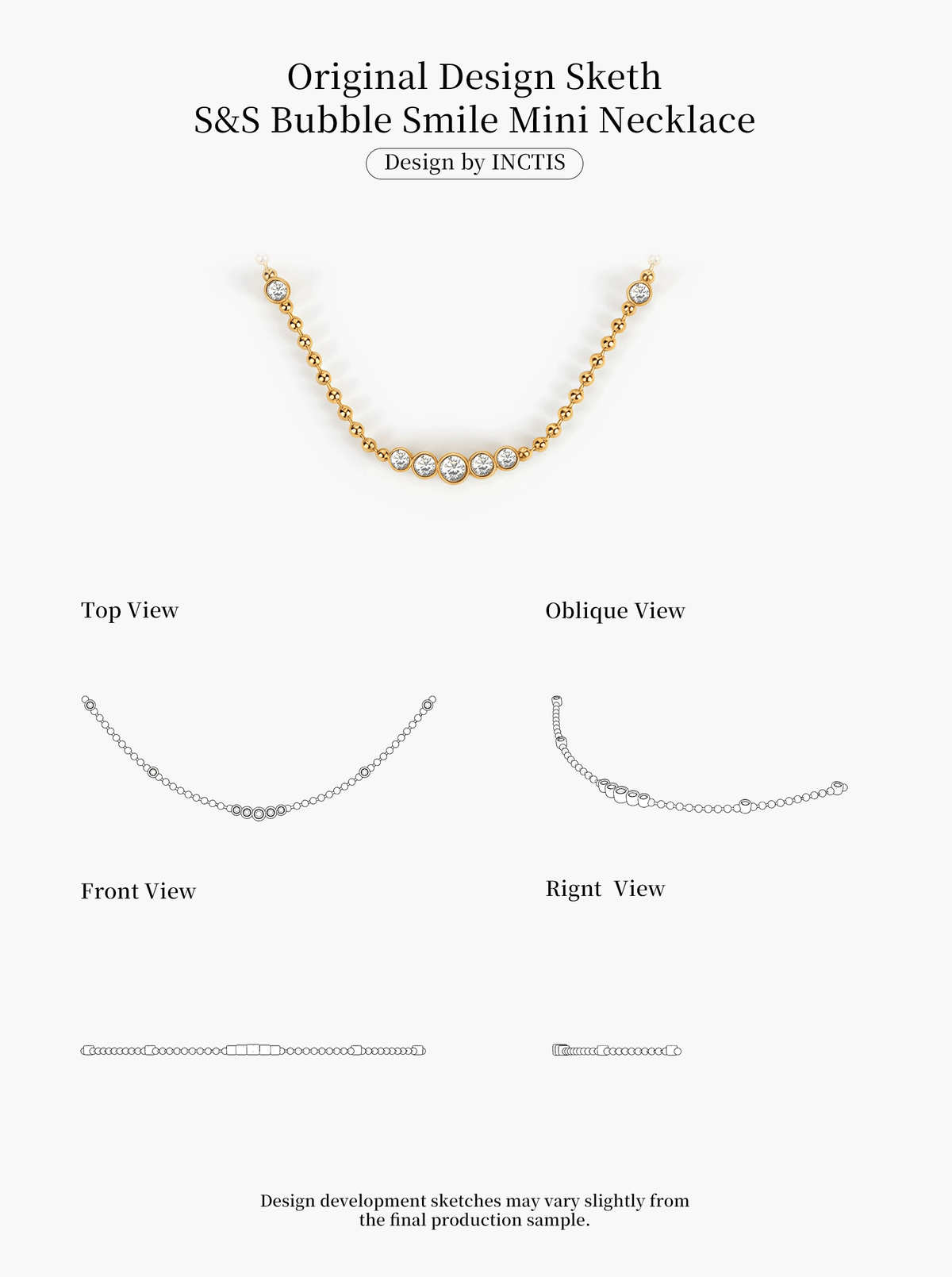 S&S BUBBLE SMILE MINI NECKLACE