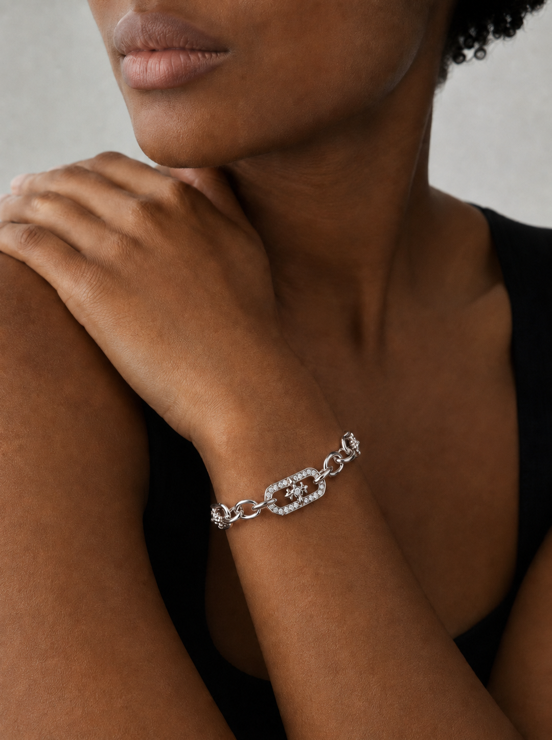 PAVÉ IRIS HEAVY LINK BRACELET
