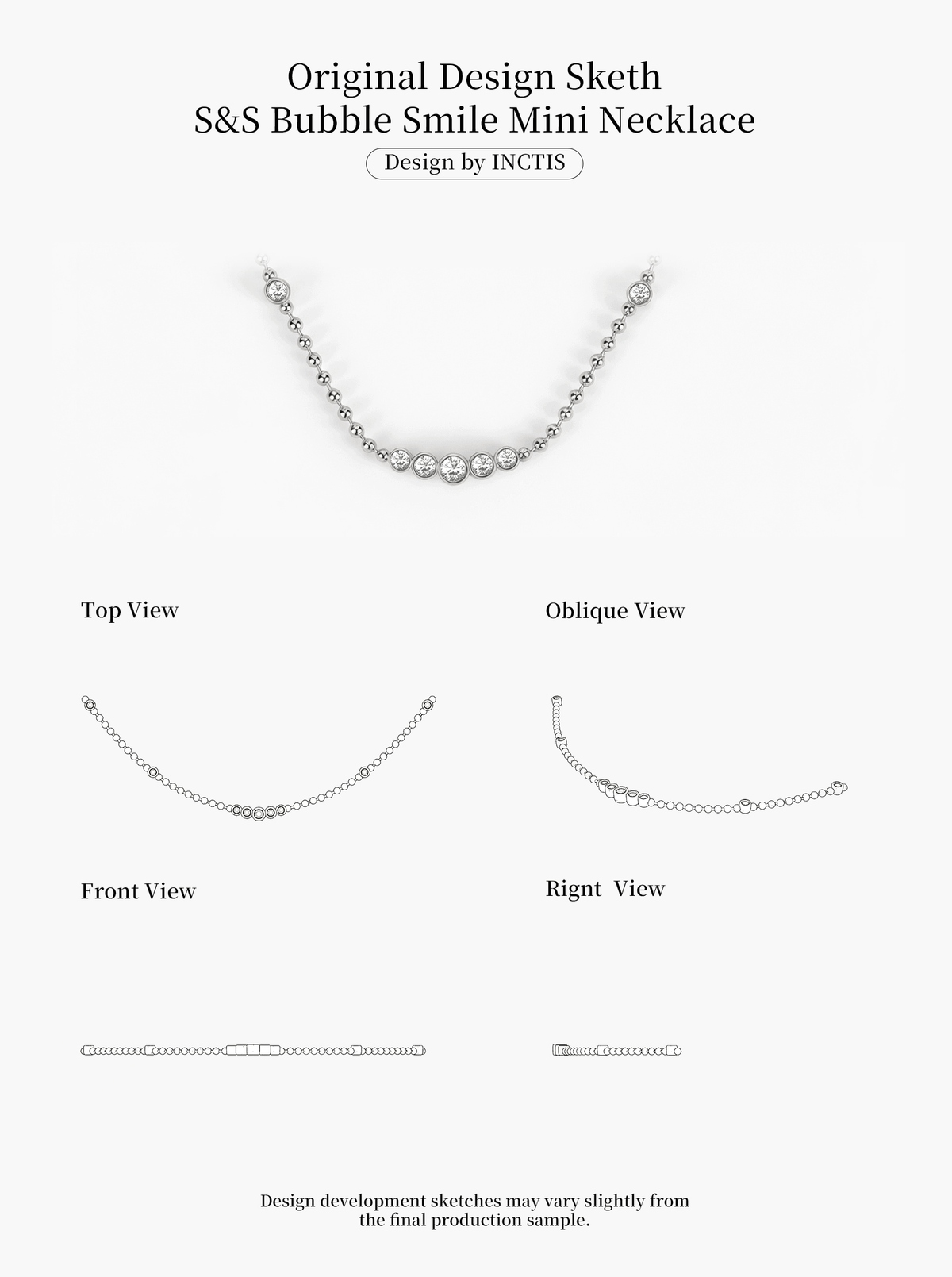 S&S BUBBLE SMILE MINI NECKLACE
