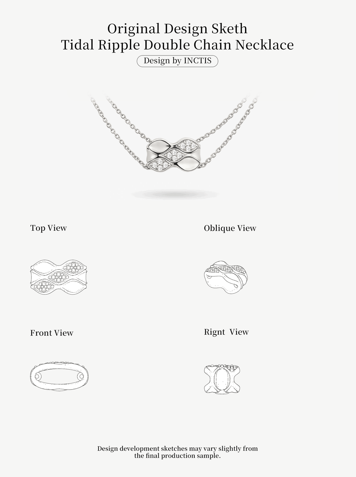 TIDAL RIPPLE DOUBLE CHAIN NECKLACE