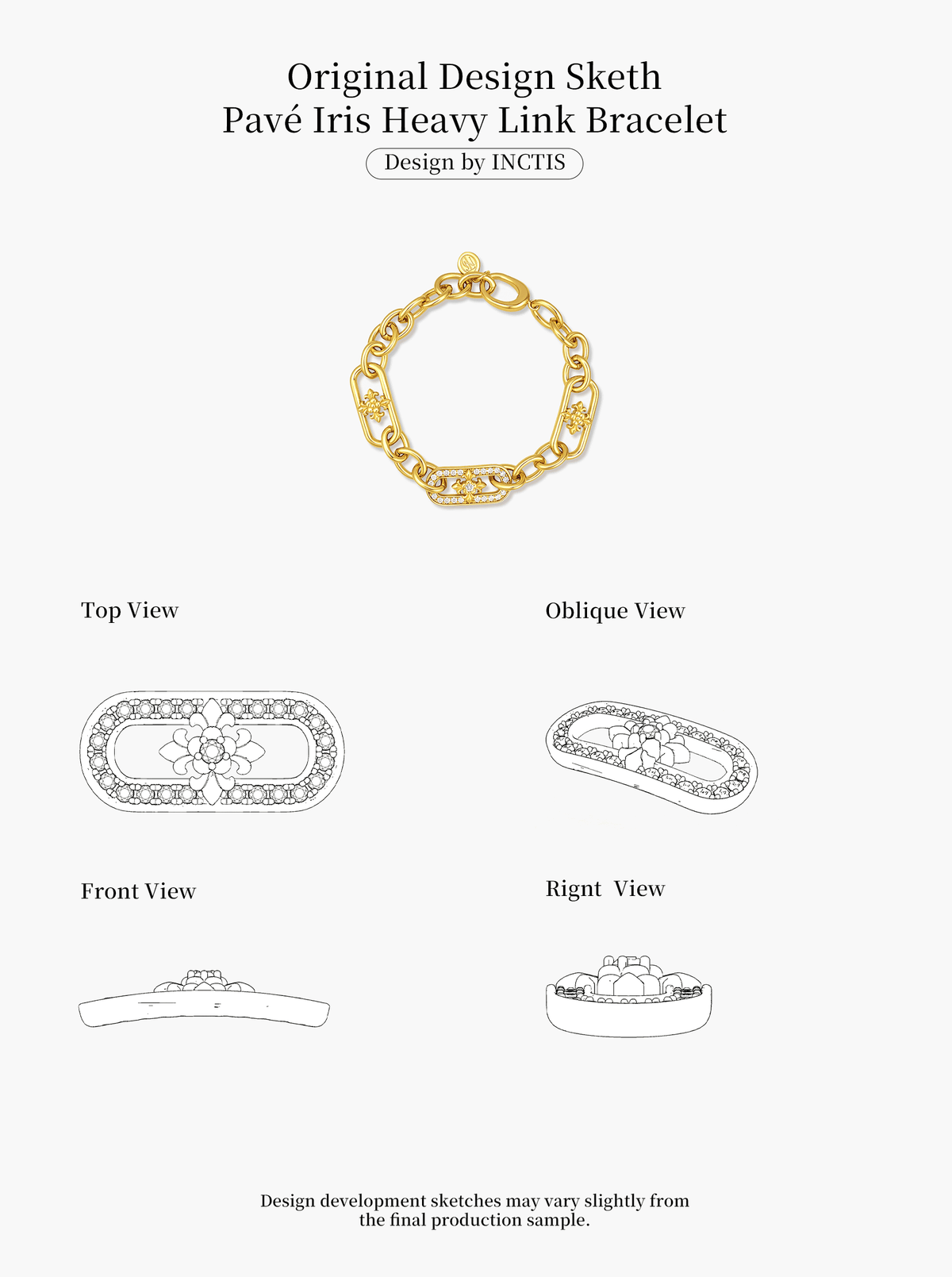 PAVÉ IRIS HEAVY LINK BRACELET