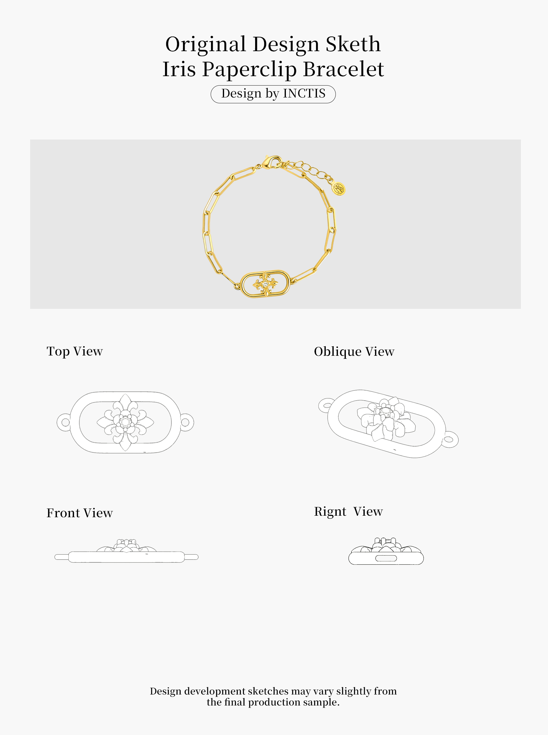 IRIS PAPERCLIP BRACELET