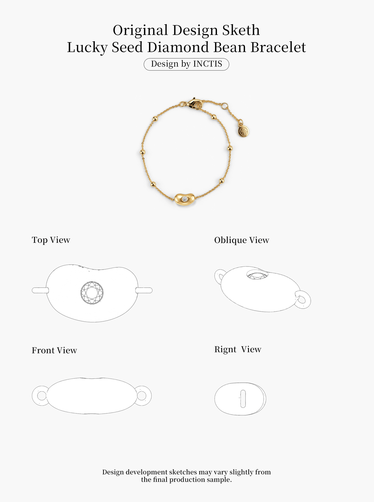 LUCKY SEED DIAMOND BEAN BRACELET