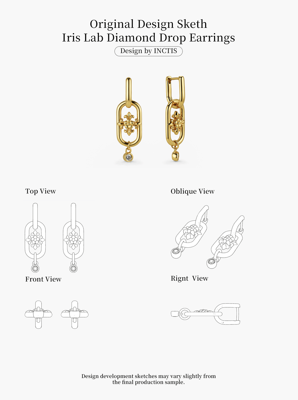IRIS LAB DIAMOND DROP EARRINGS