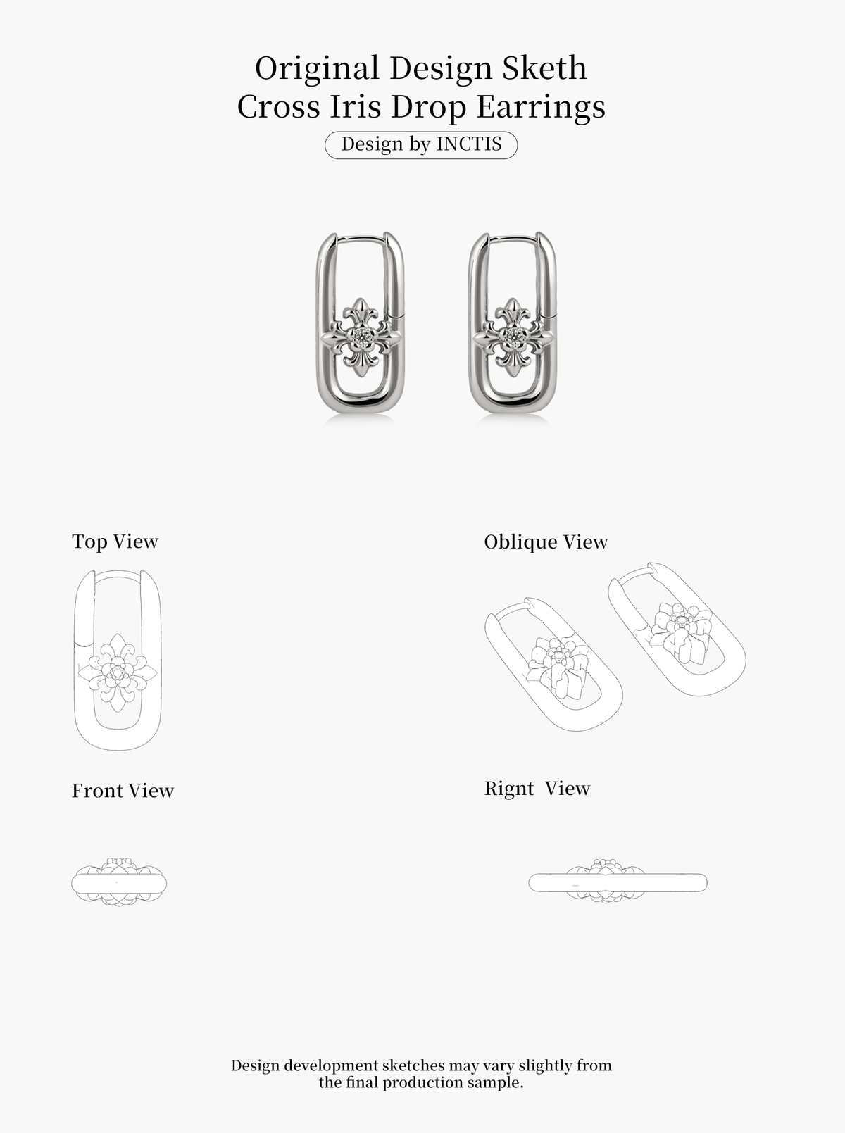 CROSS IRIS DROP EARRINGS