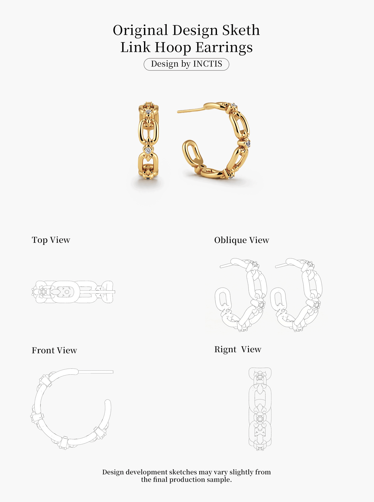 LINK HOOP EARRINGS